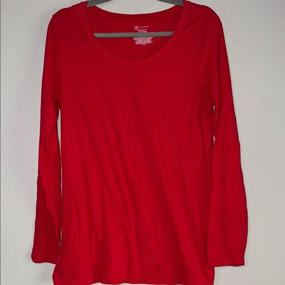 No Boundaries Red Fitted Long Sleeve Tee - Picture 1 of 8